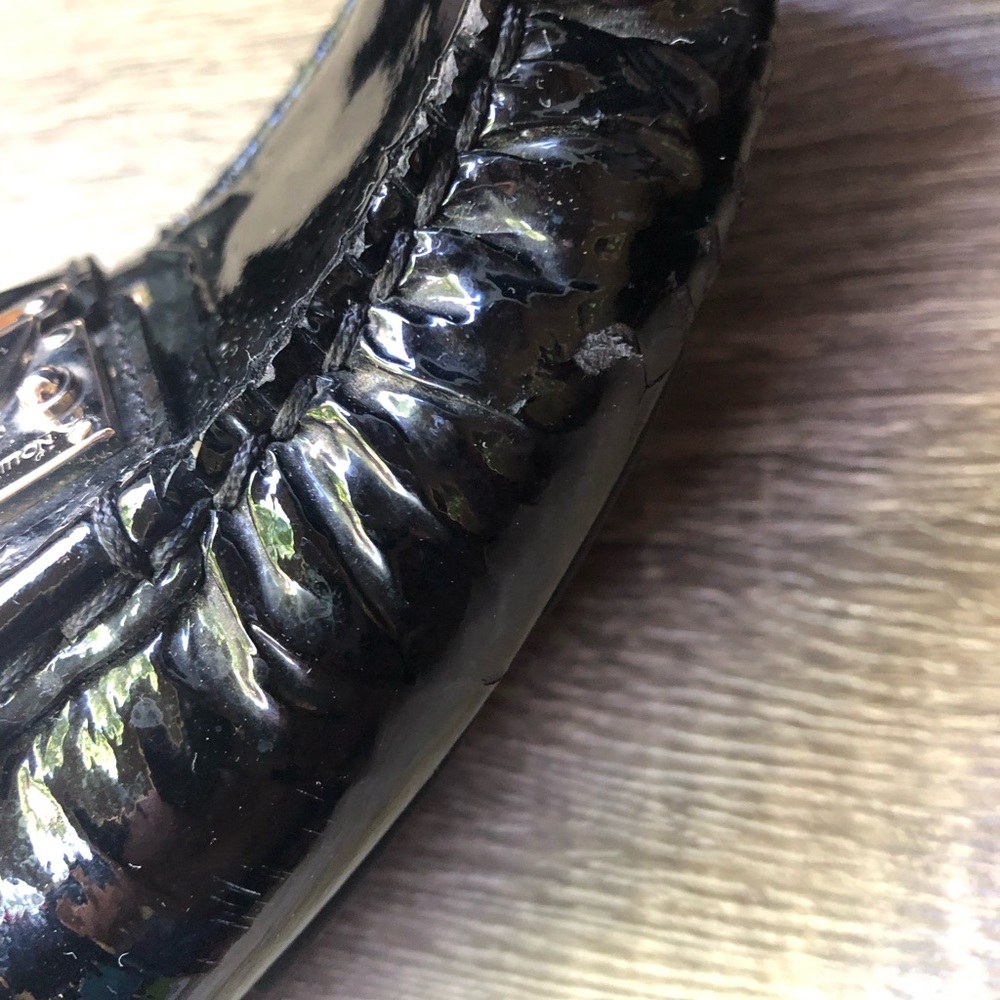 100% Authentic Louis Vuitton Black Vernis Moccasin Loafers (used) - Picture 4 of 7